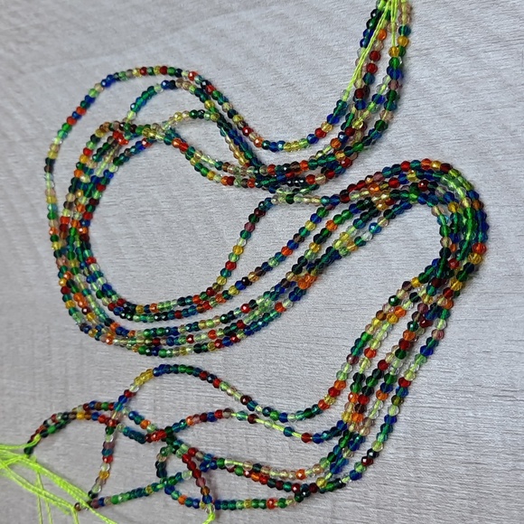 2mm Multicolor Chinese Faceted Hydro Crystal 14in Strands - Picture 2 of 3